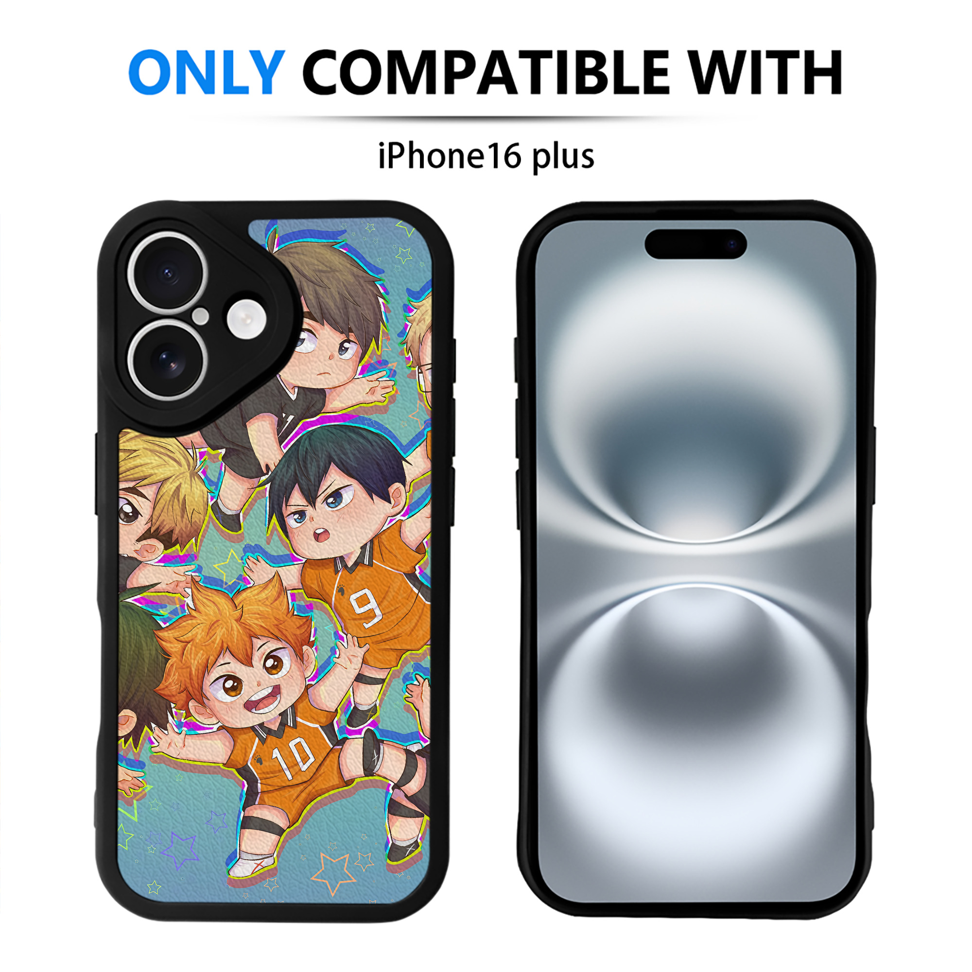（画像用） ハイキュー!! Haikyu!! 【iPhone 16シリーズ対応】シリコンスマホケース（レザー調） 材質：シリコン